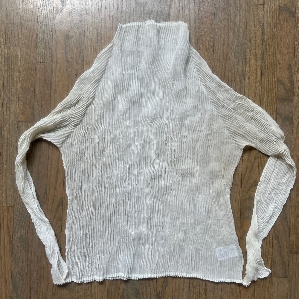 Issey Miyake Chiffon Twist Sheer Top